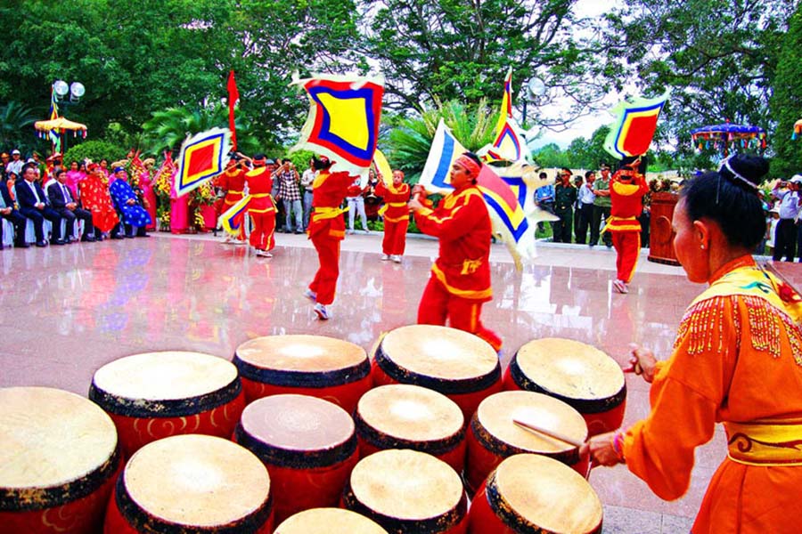 trống trận và múa võ Tây Sơn